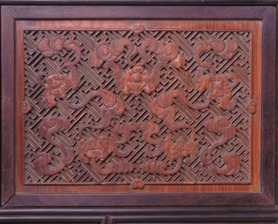 图片[2]-Red sandalwood carved cabinet with Wanfu pattern-China Archive